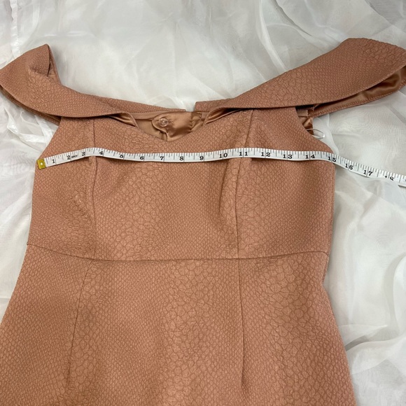 NWT Bardot Eva Snake Blush Rose Pink Corset Off Shoulder Midi Dress Size 8 M - Picture 6 of 11